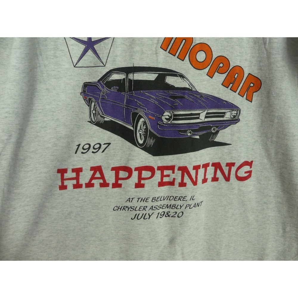 Vintage 1997 Belvidere Mopar Happening T-Shirt Large Single Stitch 7th Annual - Picture 2 of 8